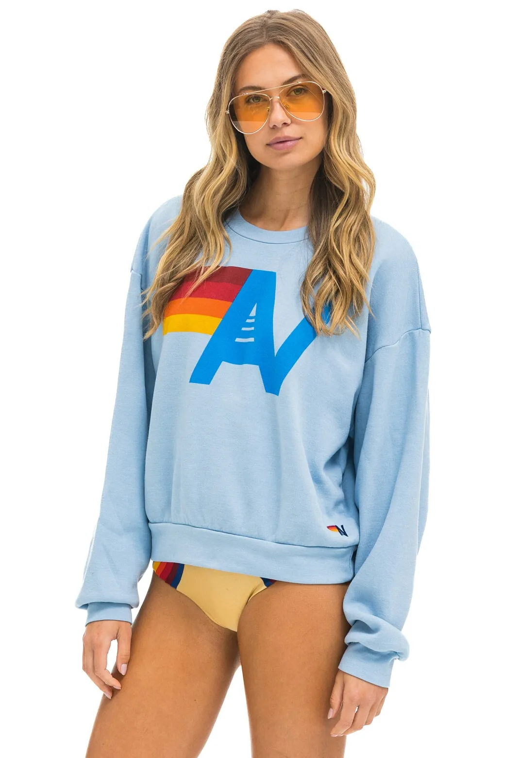 LOGO RELAXED CREW SWEATSHIRT - ICE sold by Aviator Nation product image thumbnail 3