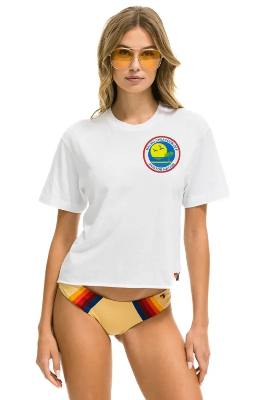 MALIBU CHILI COOK-OFF 2023 BOYFRIEND TEE - WHITE sold by Aviator Nation