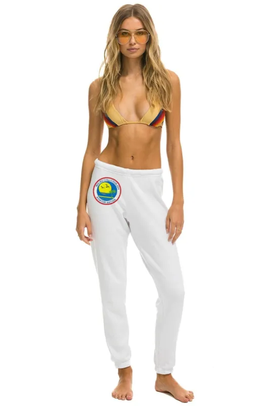 MALIBU CHILI COOK-OFF 2023 UNISEX SWEATPANTS - WHITE sold by Aviator Nation