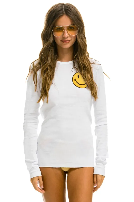 SMILEY 2 THERMAL - WHITE sold by Aviator Nation