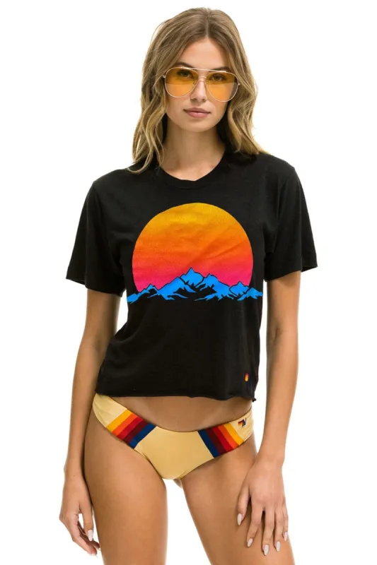 JAZZ ASPEN SNOWMASS 2023 BOYFRIEND TEE - BLACK sold by Aviator Nation