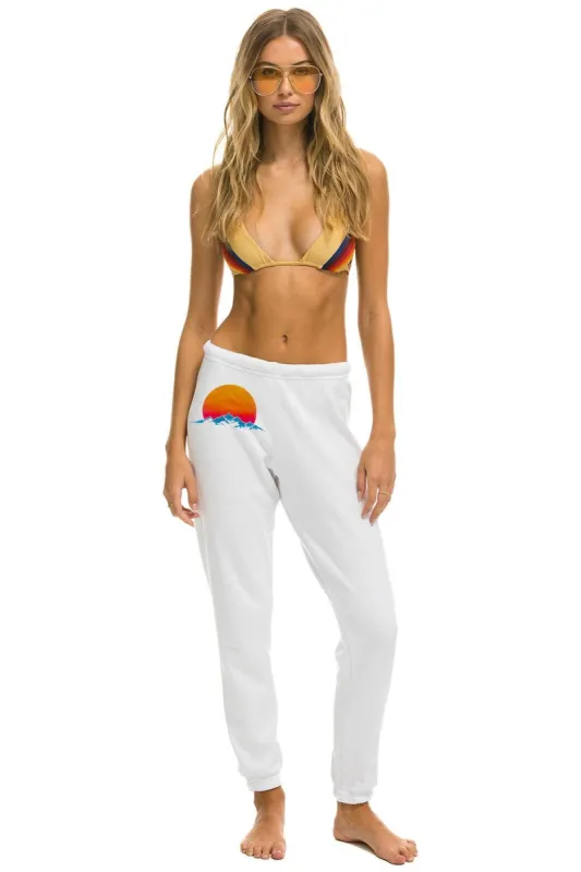 JAZZ ASPEN SNOWMASS 2023 UNISEX SWEATPANTS - WHITE sold by Aviator Nation