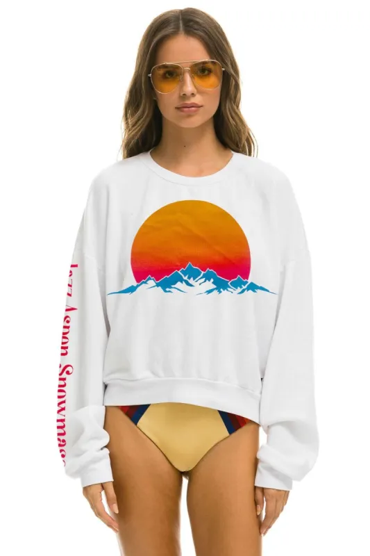 JAZZ ASPEN SNOWMASS 2023 RELAXED SWEATSHIRT - WHITE sold by Aviator Nation