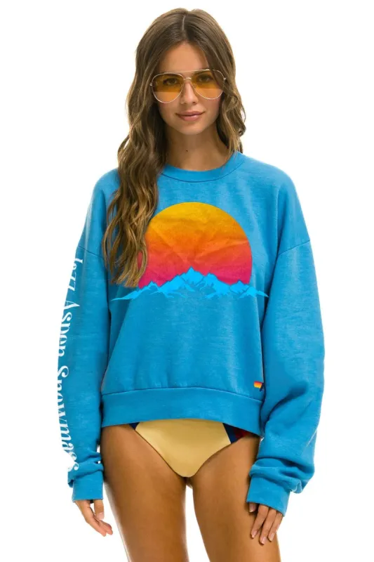 JAZZ ASPEN SNOWMASS 2023 RELAXED SWEATSHIRT - OCEAN sold by Aviator Nation