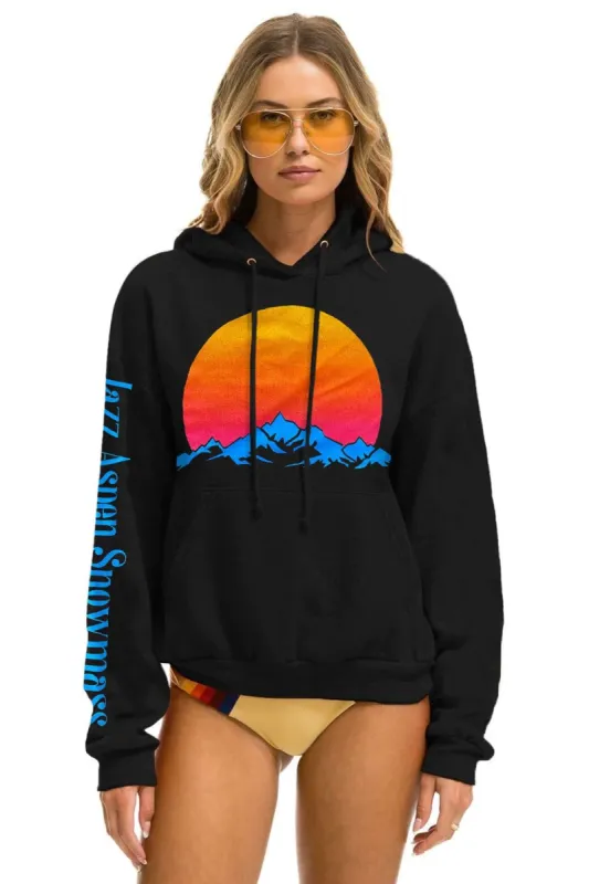 JAZZ ASPEN SNOWMASS 2023 RELAXED PULLOVER HOODIE - BLACK made by Aviator Nation