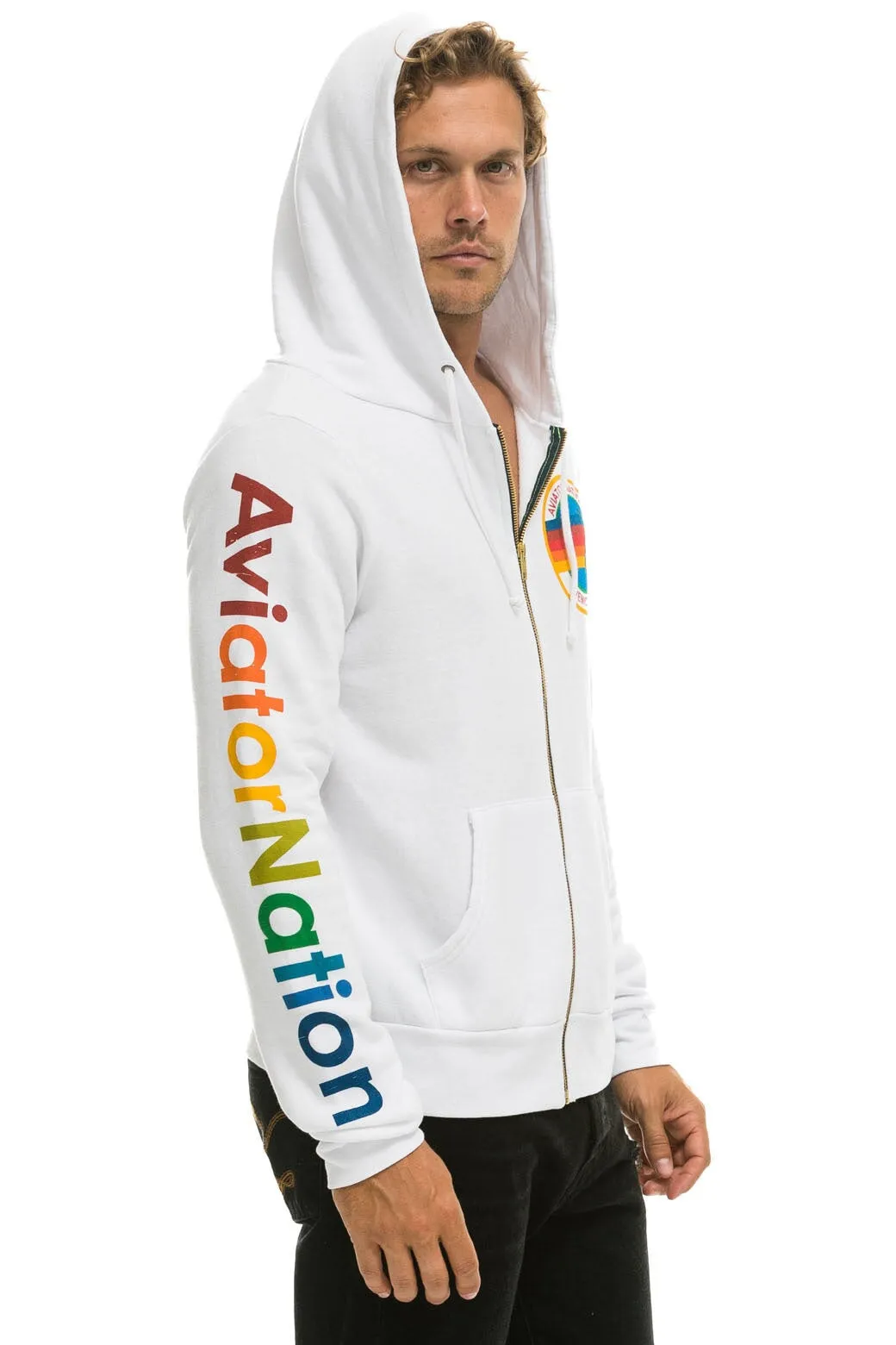 AVIATOR NATION MANHATTAN BEACH HOODIE - WHITE sold by Aviator Nation product image thumbnail 3