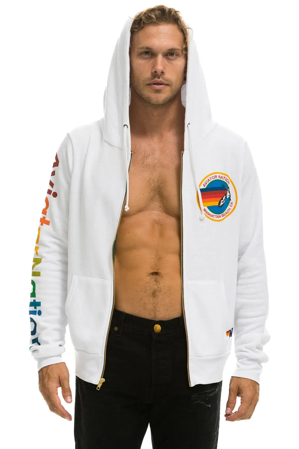 AVIATOR NATION MANHATTAN BEACH HOODIE - WHITE sold by Aviator Nation product image thumbnail 2