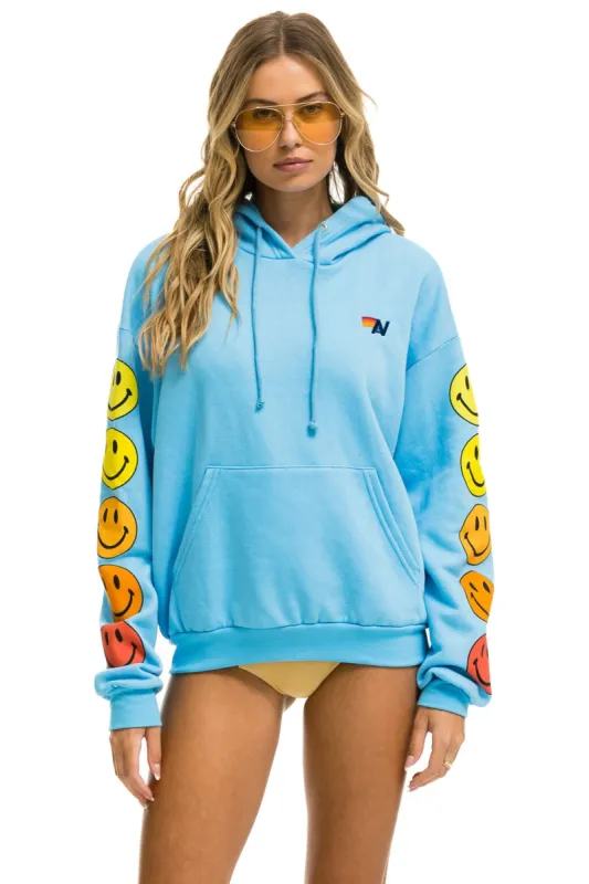 SMILEY SUNSET RELAXED PULLOVER HOODIE - SKY sold by Aviator Nation