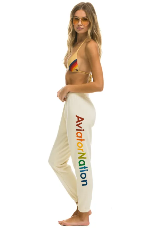 AVIATOR NATION SWEATPANTS - VINTAGE WHITE sold by Aviator Nation