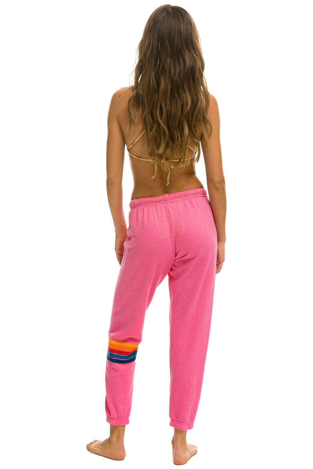 RAINBOW STITCH SWEATPANTS - PARIS PINK 2 sold by Aviator Nation product image thumbnail 3
