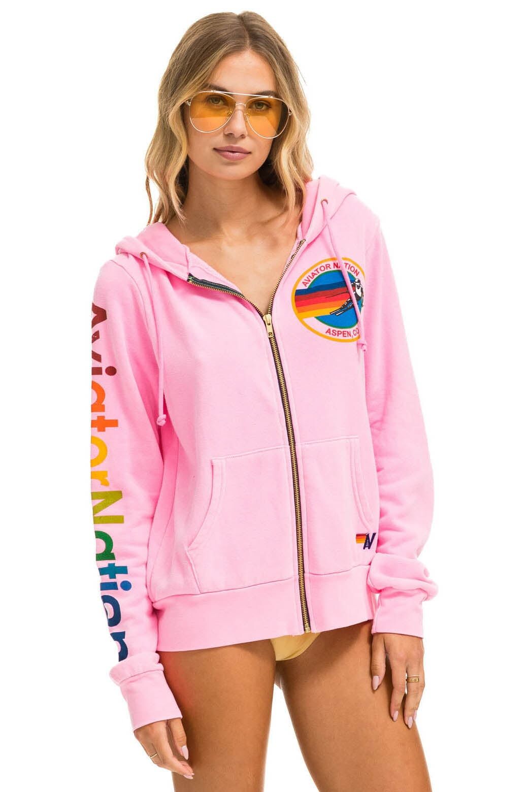 AVIATOR NATION ASPEN HOODIE - NEON PINK sold by Aviator Nation product image thumbnail 5