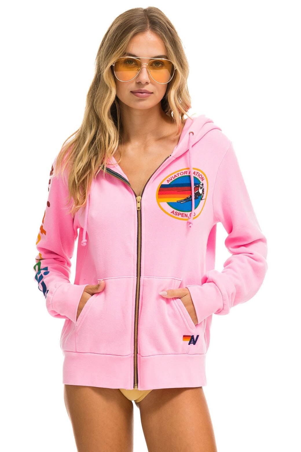 AVIATOR NATION ASPEN HOODIE - NEON PINK sold by Aviator Nation product image thumbnail 3