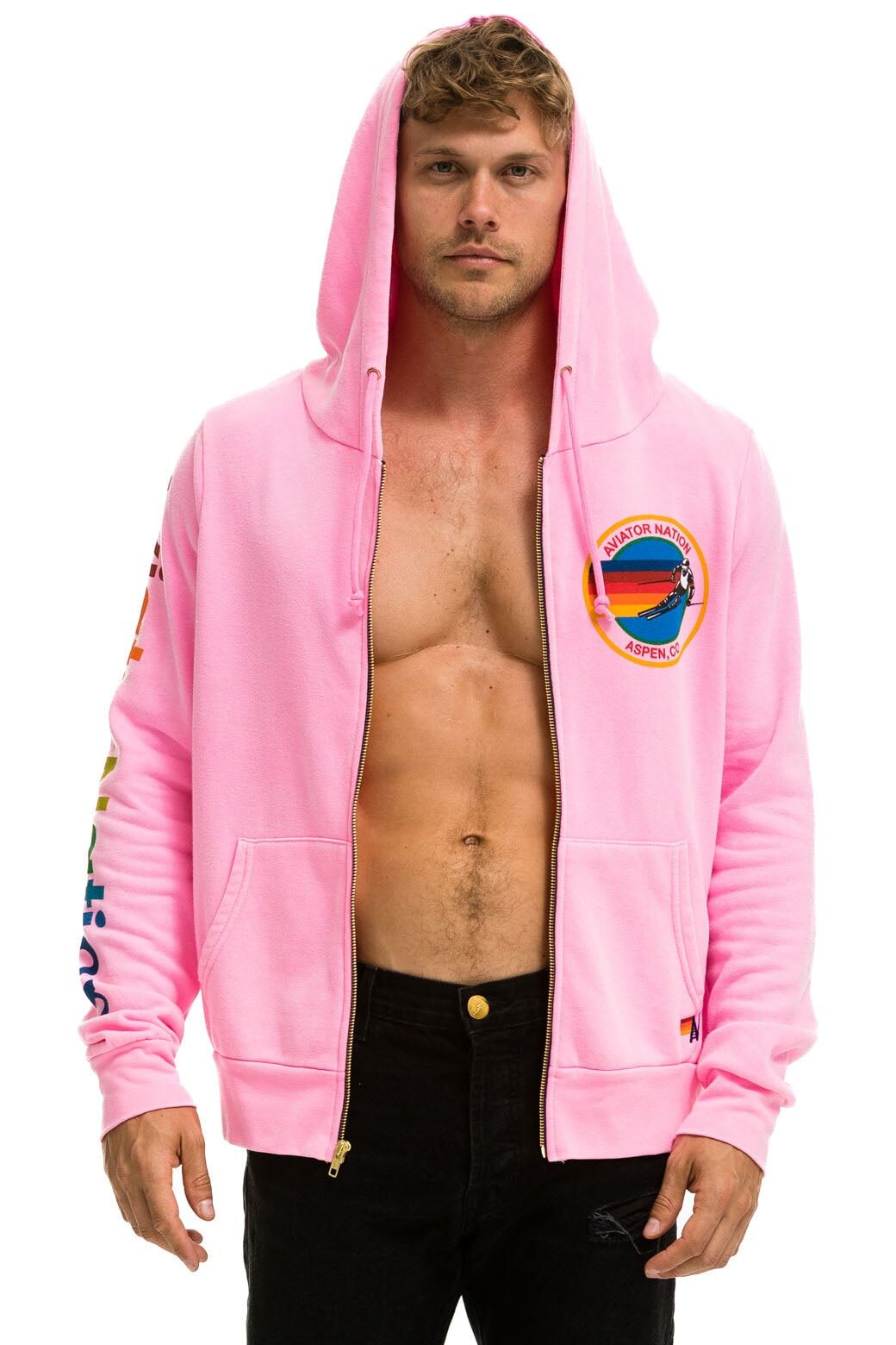 AVIATOR NATION ASPEN HOODIE - NEON PINK sold by Aviator Nation product image thumbnail 2