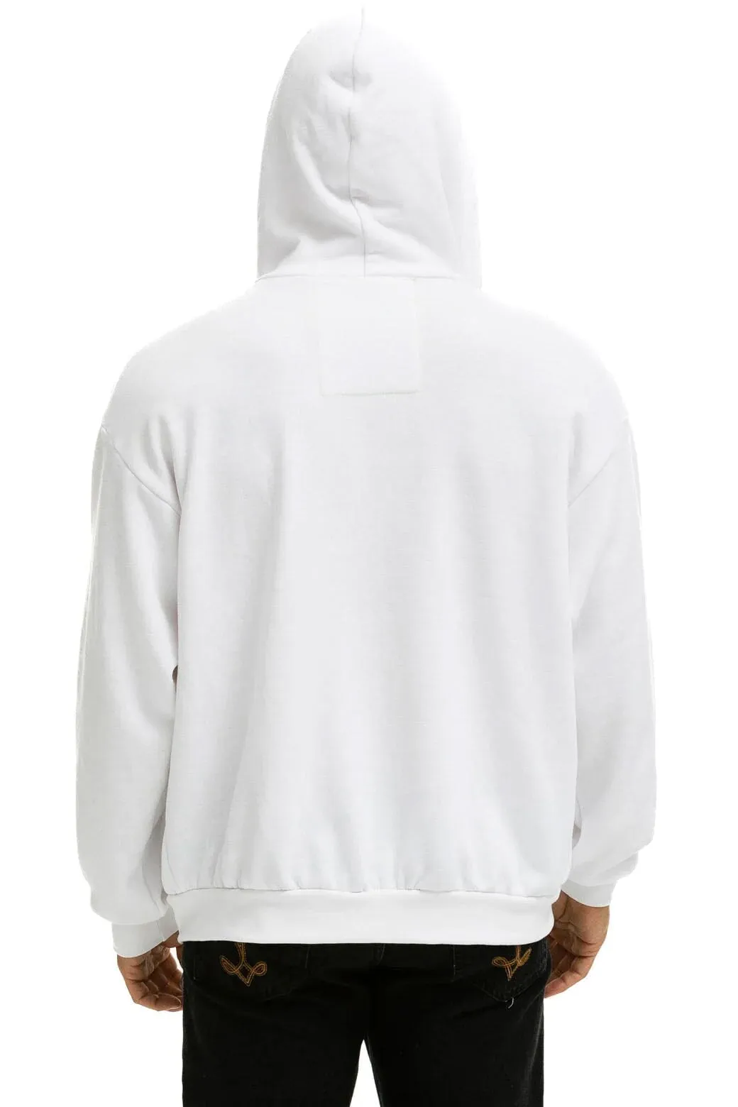 5 STRIPE RELAXED ZIP HOODIE - WHITE // GREY sold by Aviator Nation product image thumbnail 4