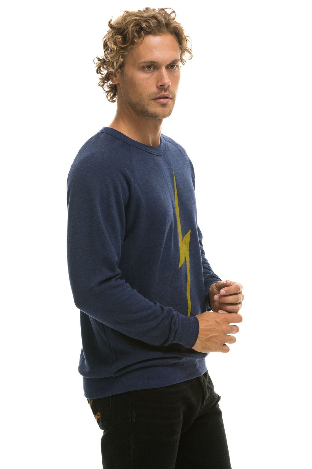 BOLT CREW SWEATSHIRT - NAVY sold by Aviator Nation product image thumbnail 4