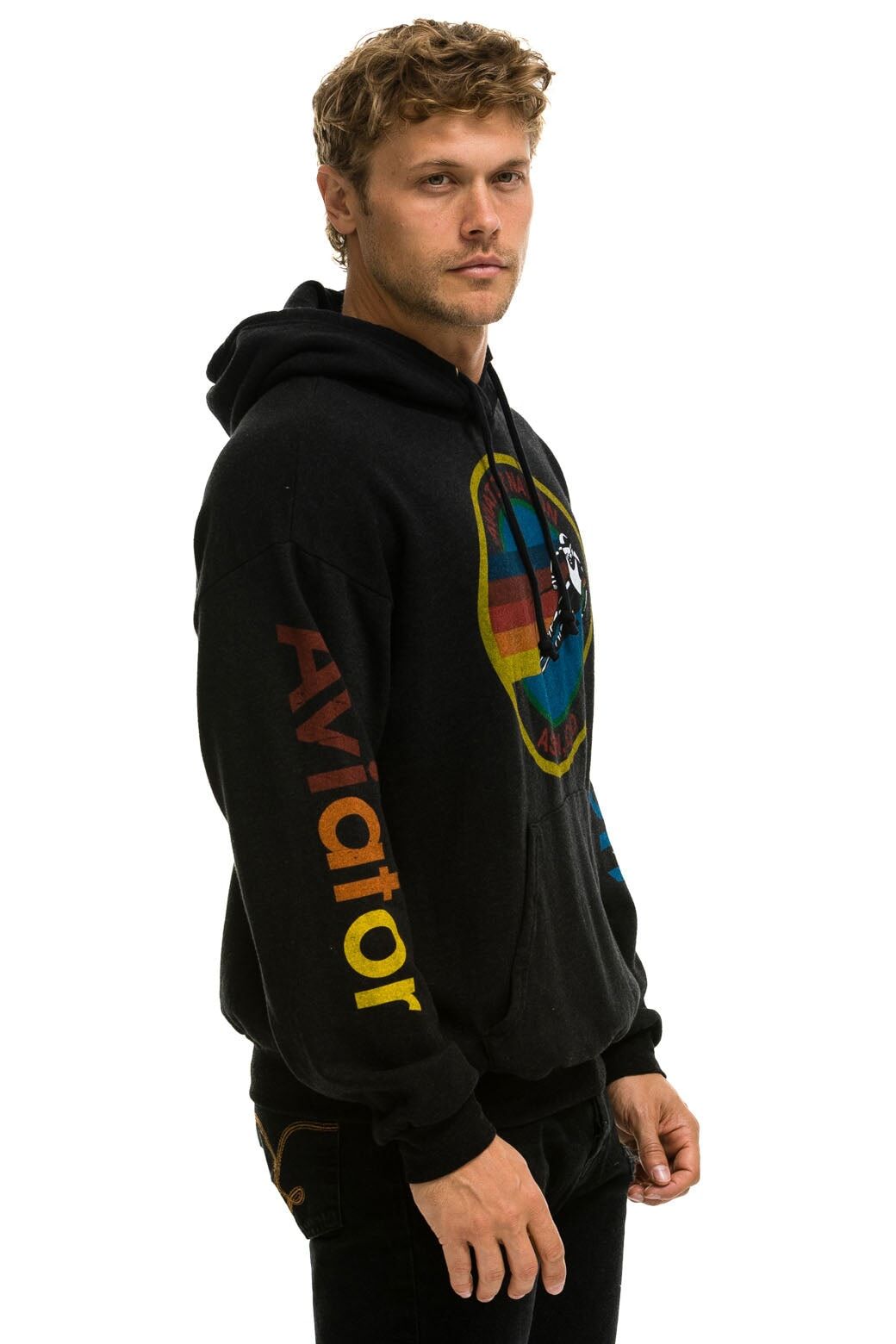 AVIATOR NATION ASPEN RELAXED PULLOVER HOODIE - BLACK sold by Aviator Nation product image thumbnail 4