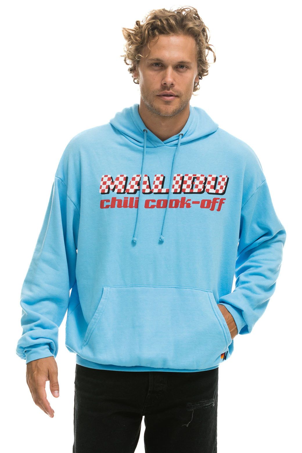MALIBU CHILI COOK-OFF 2022 PULLOVER HOODIE - SKY sold by Aviator Nation product image thumbnail 2