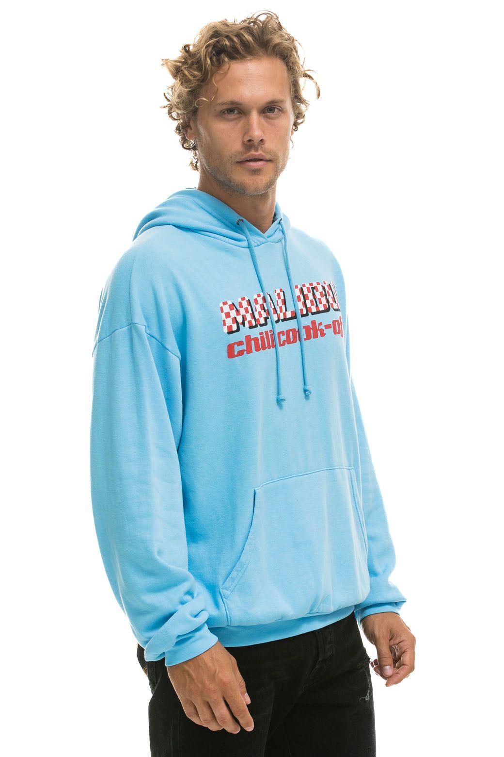 MALIBU CHILI COOK-OFF 2022 PULLOVER HOODIE - SKY sold by Aviator Nation product image thumbnail 3