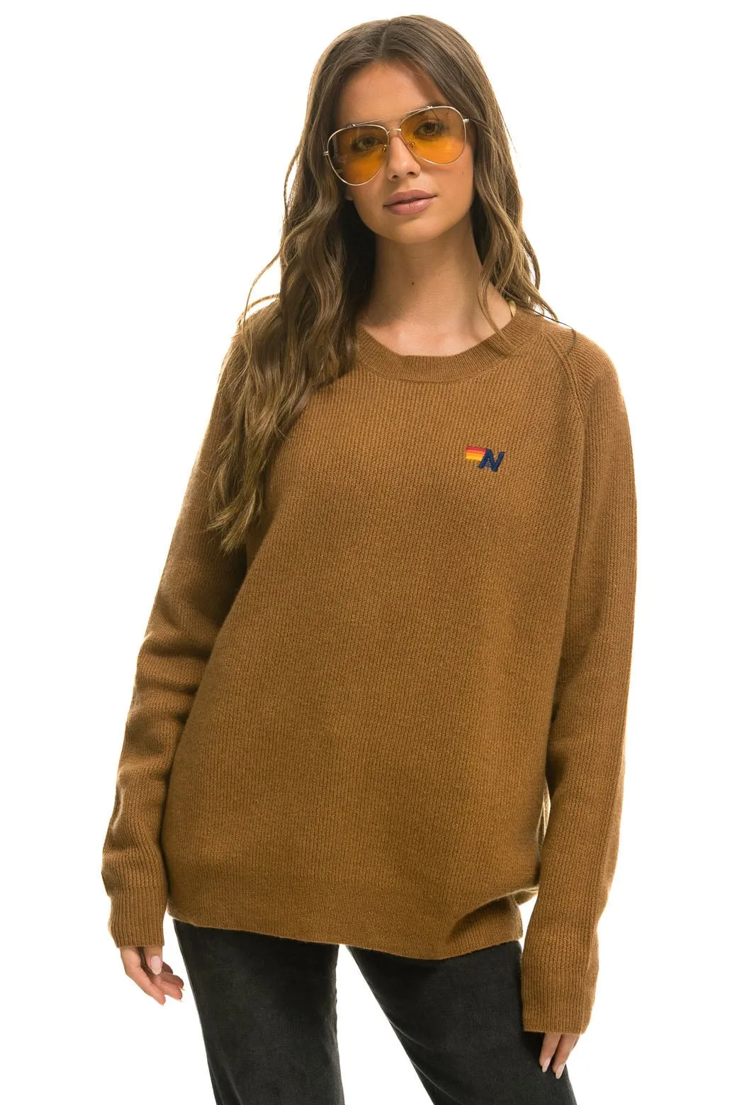 VINTAGE CABIN 2 UNISEX CASHMERE SWEATER - BUTTERSCOTCH sold by Aviator Nation product image thumbnail 3