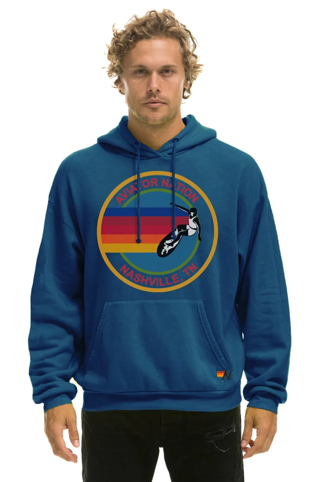 AVIATOR NATION NASHVILLE RELAXED PULLOVER HOODIE - ROYAL sold by Aviator Nation product image thumbnail 2