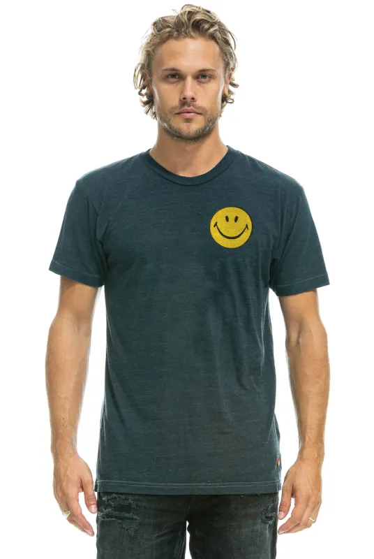 SMILEY CREW TEE - CHARCOAL sold by Aviator Nation