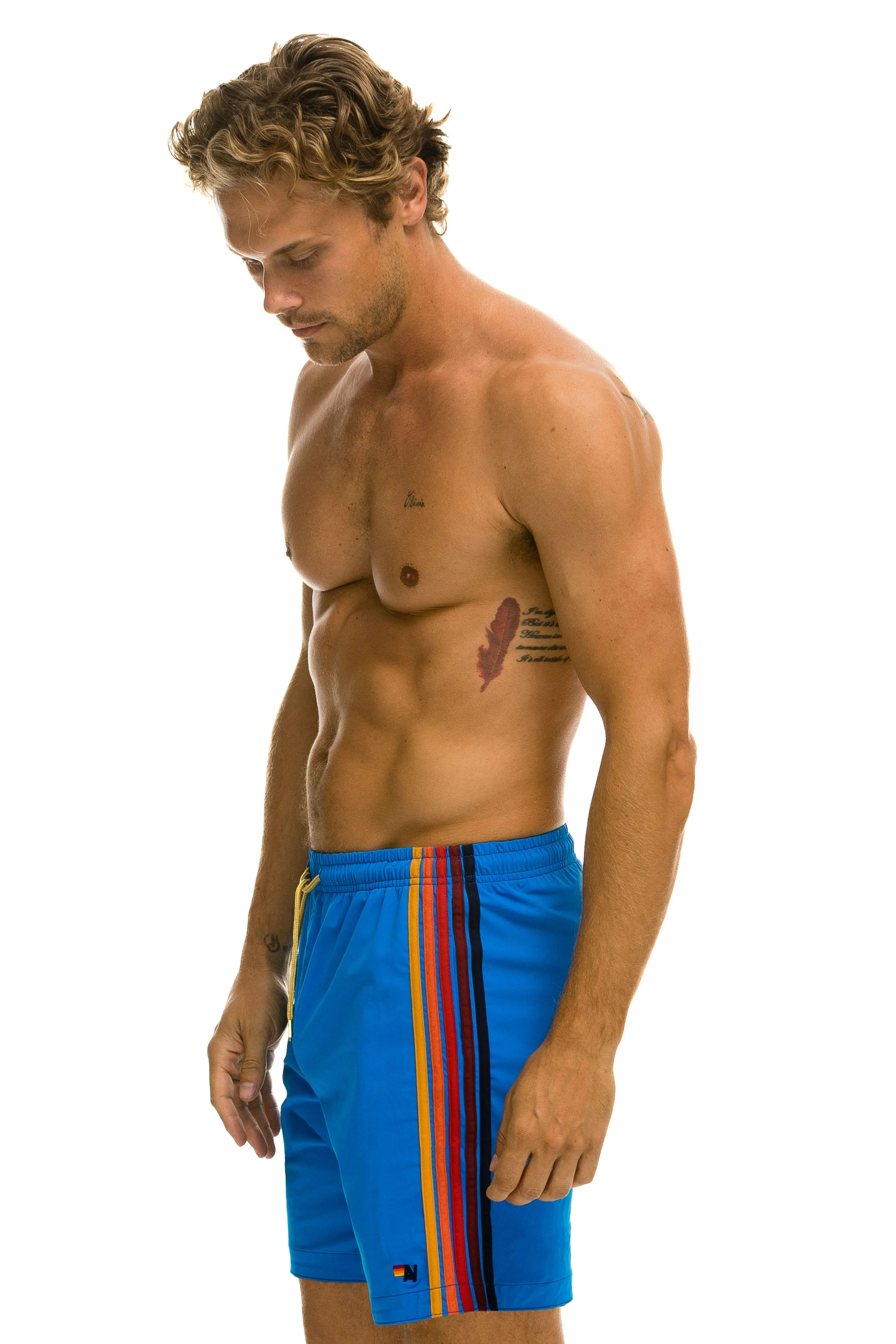 MEN'S 5 STRIPE FLEX SHORTS 7 INCH - PARROT sold by Aviator Nation product image thumbnail 2