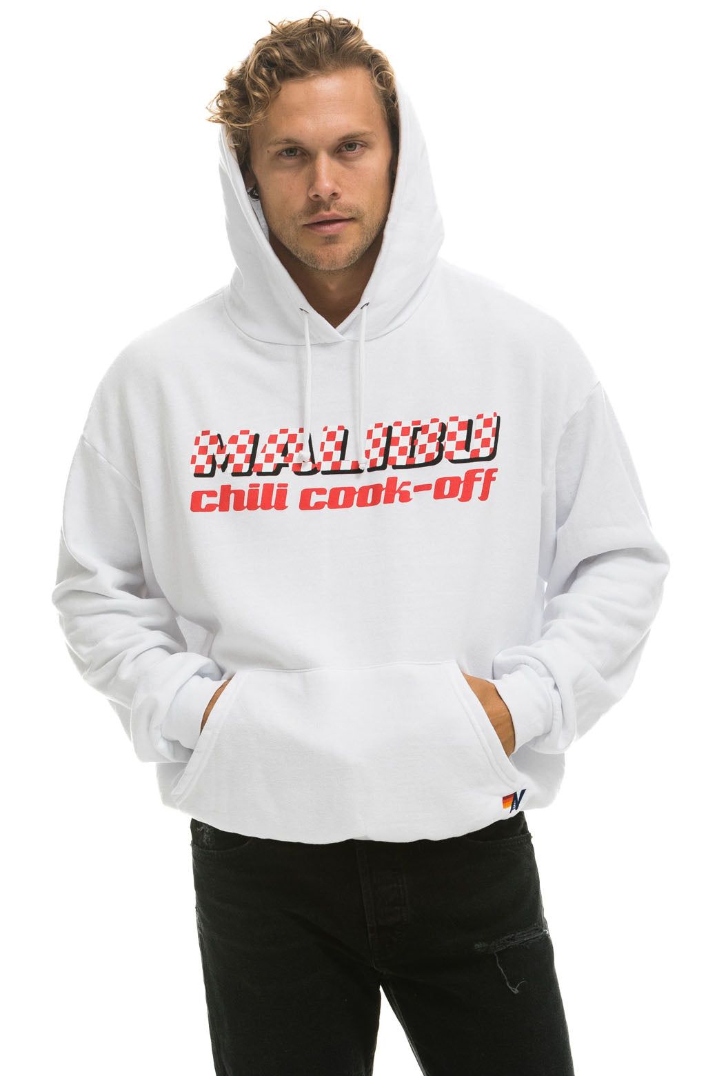 MALIBU CHILI COOK-OFF 2022 PULLOVER HOODIE - WHITE sold by Aviator Nation product image thumbnail 4