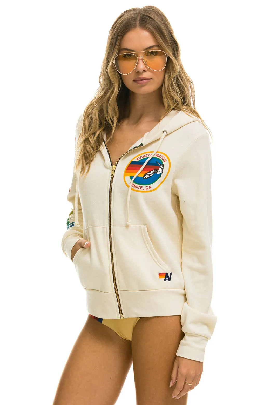 AVIATOR NATION HOODIE - VINTAGE WHITE sold by Aviator Nation product image thumbnail 5
