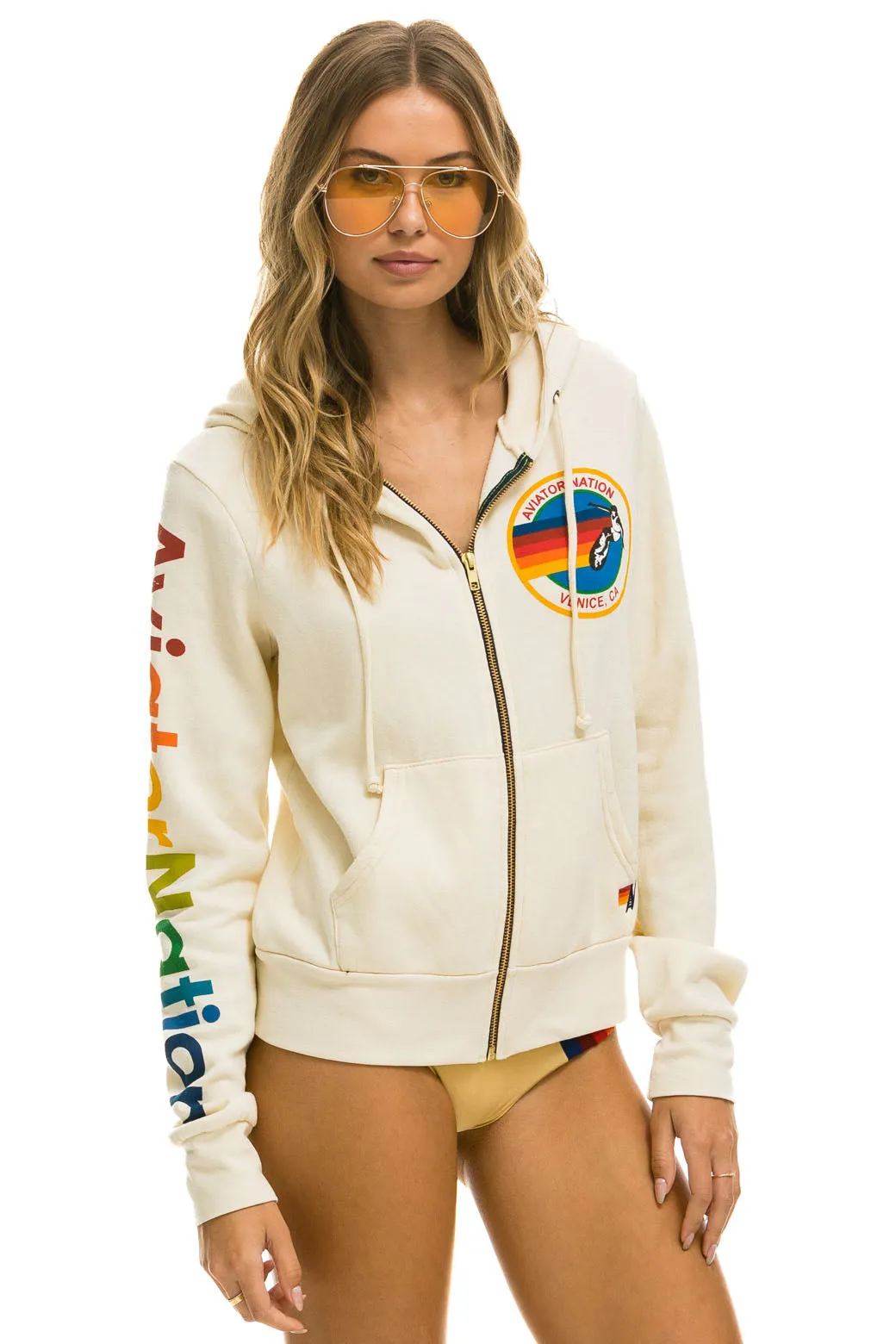 AVIATOR NATION HOODIE - VINTAGE WHITE sold by Aviator Nation product image thumbnail 3