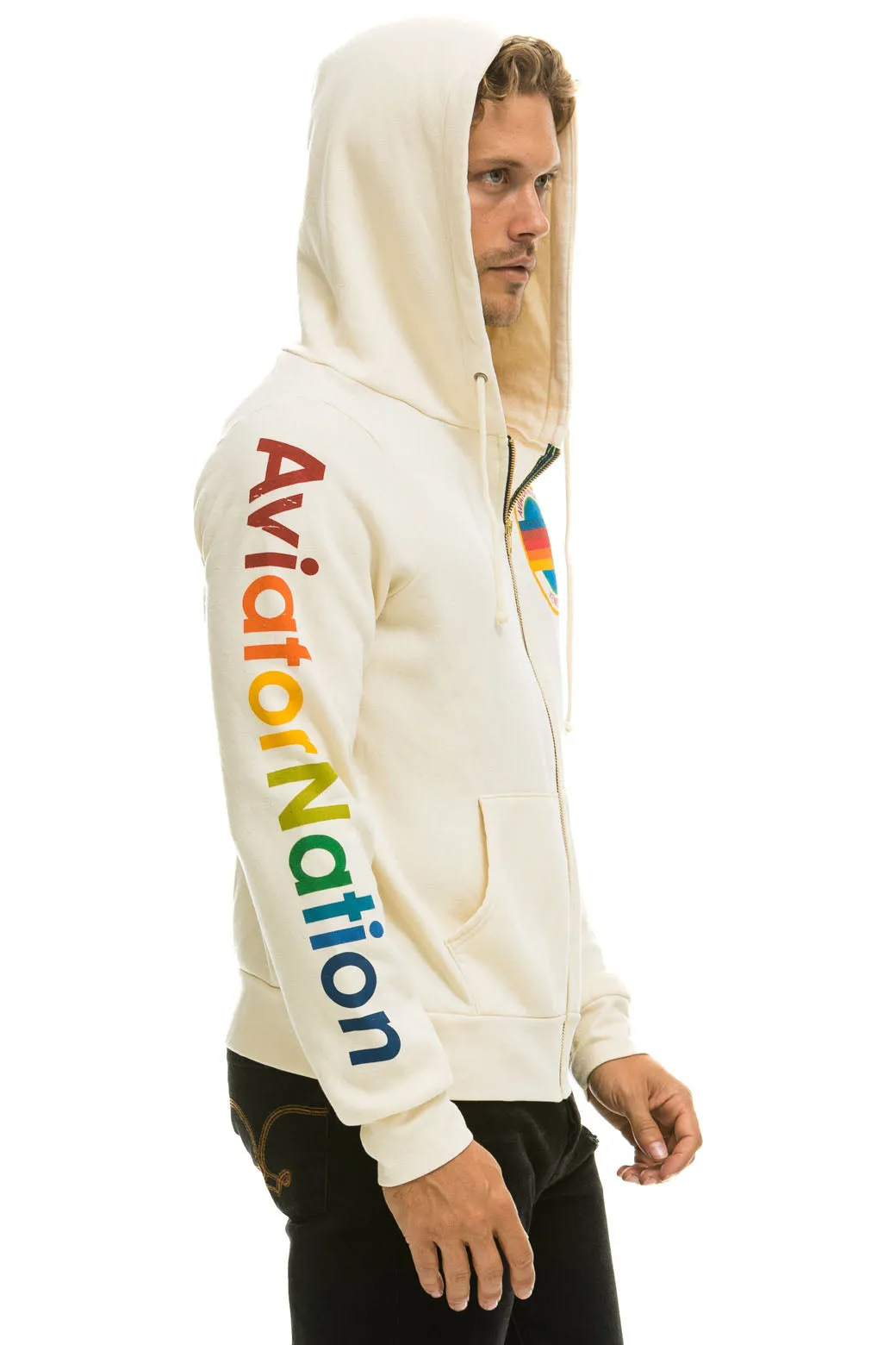AVIATOR NATION HOODIE - VINTAGE WHITE sold by Aviator Nation product image thumbnail 4