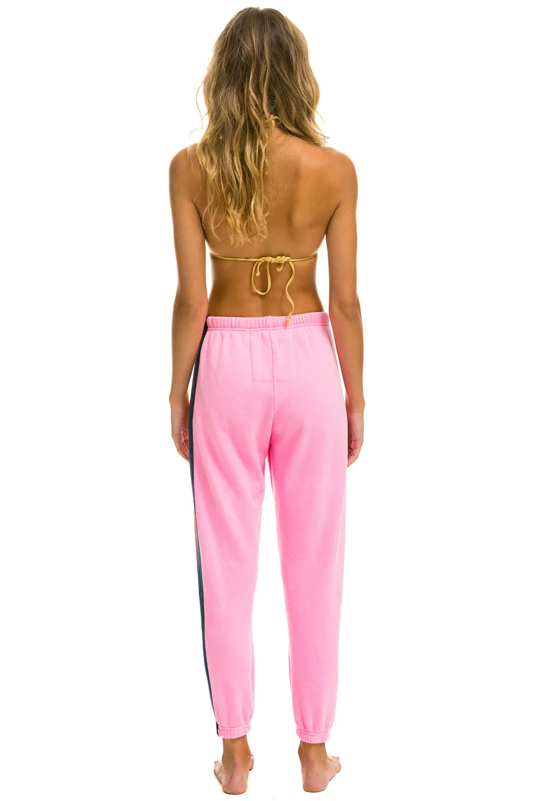 5 STRIPE SWEATPANTS - NEON PINK sold by Aviator Nation product image thumbnail 4
