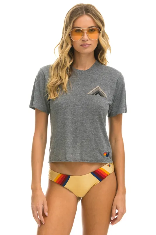 MOUNTAIN STITCH BOYFRIEND TEE - HEATHER GREY // GREY sold by Aviator Nation