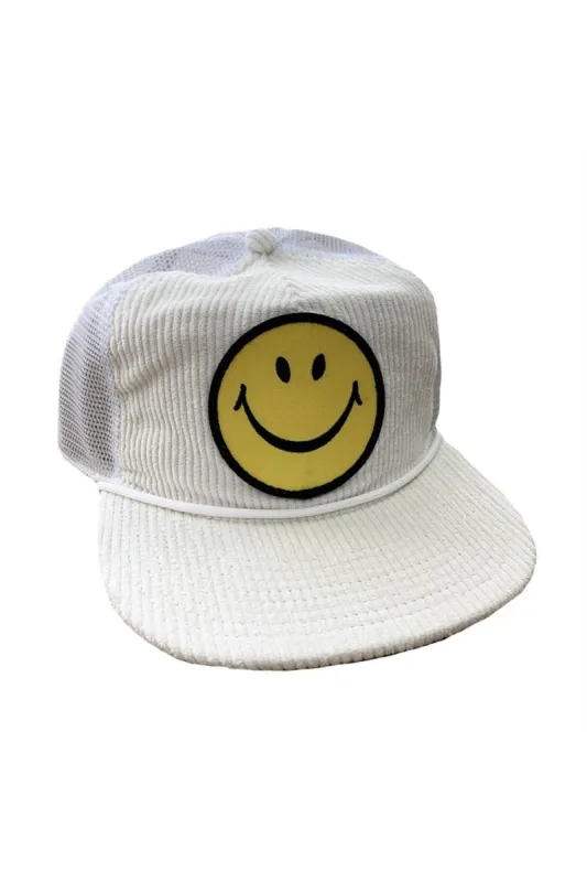 SMILEY - VINTAGE CORDUROY MESH TRUCKER HAT sold by Aviator Nation