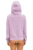 RAINBOW HEART STITCH ZIP HOODIE - MAUVE sold by Aviator Nation