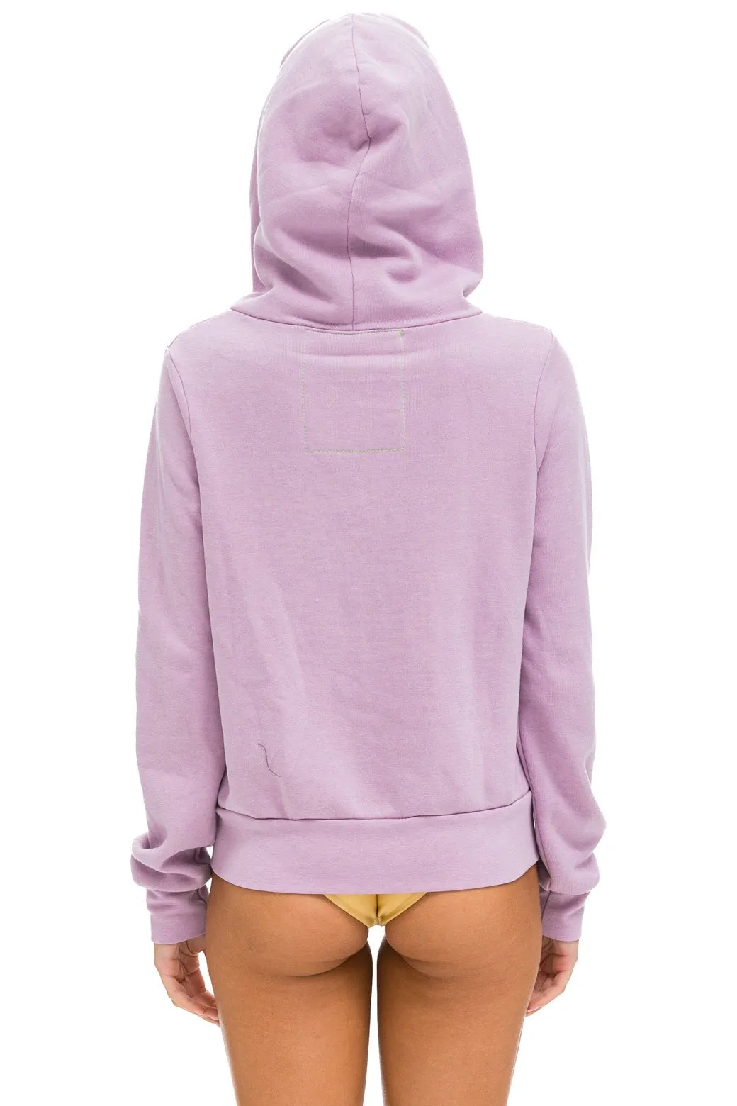 RAINBOW HEART STITCH ZIP HOODIE - MAUVE sold by Aviator Nation product image thumbnail 3