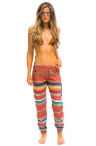 TULUM BOLT STITCH SWEATPANTS - RED sold by Aviator Nation