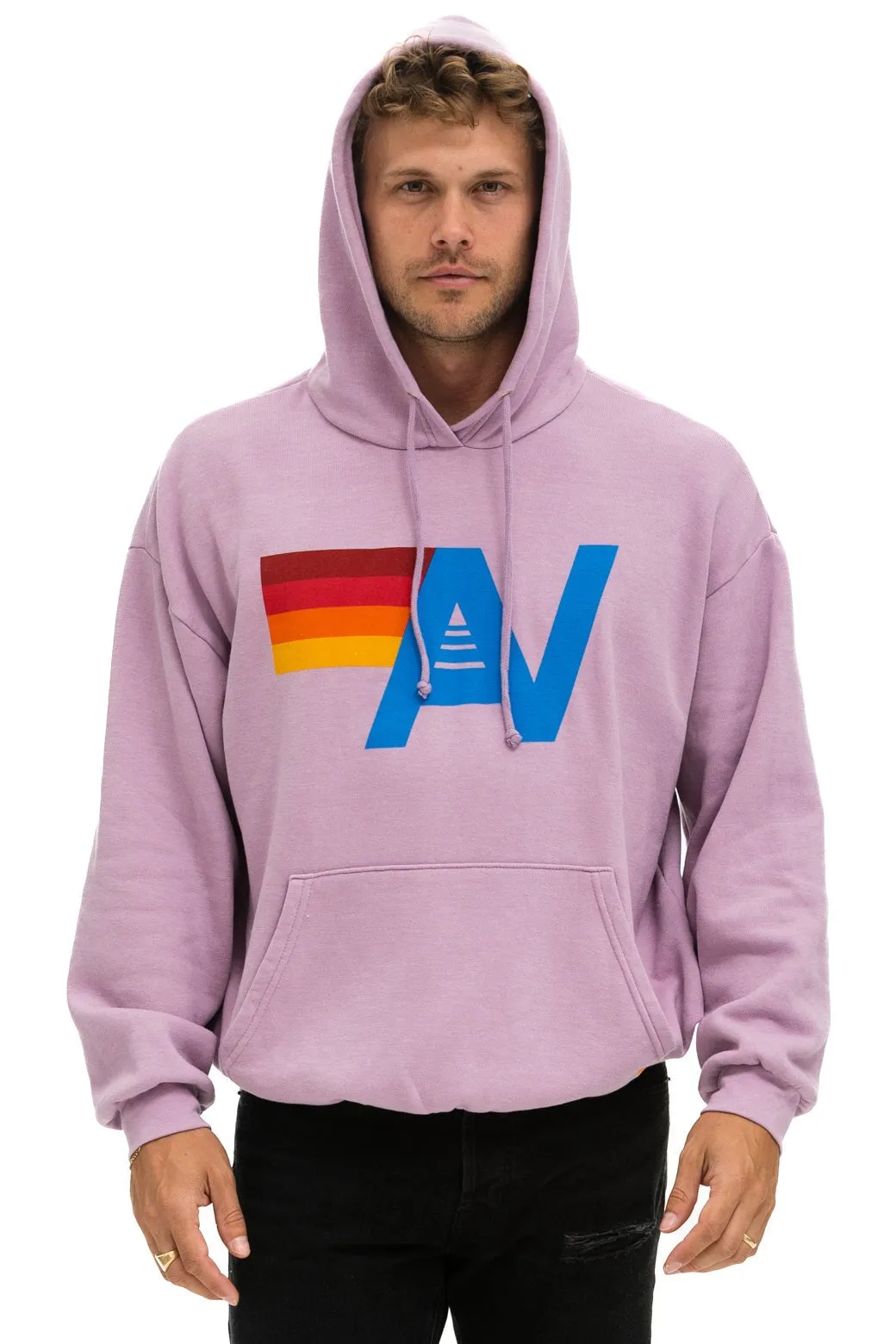 LOGO PULLOVER RELAXED HOODIE - MAUVE sold by Aviator Nation product image thumbnail 2
