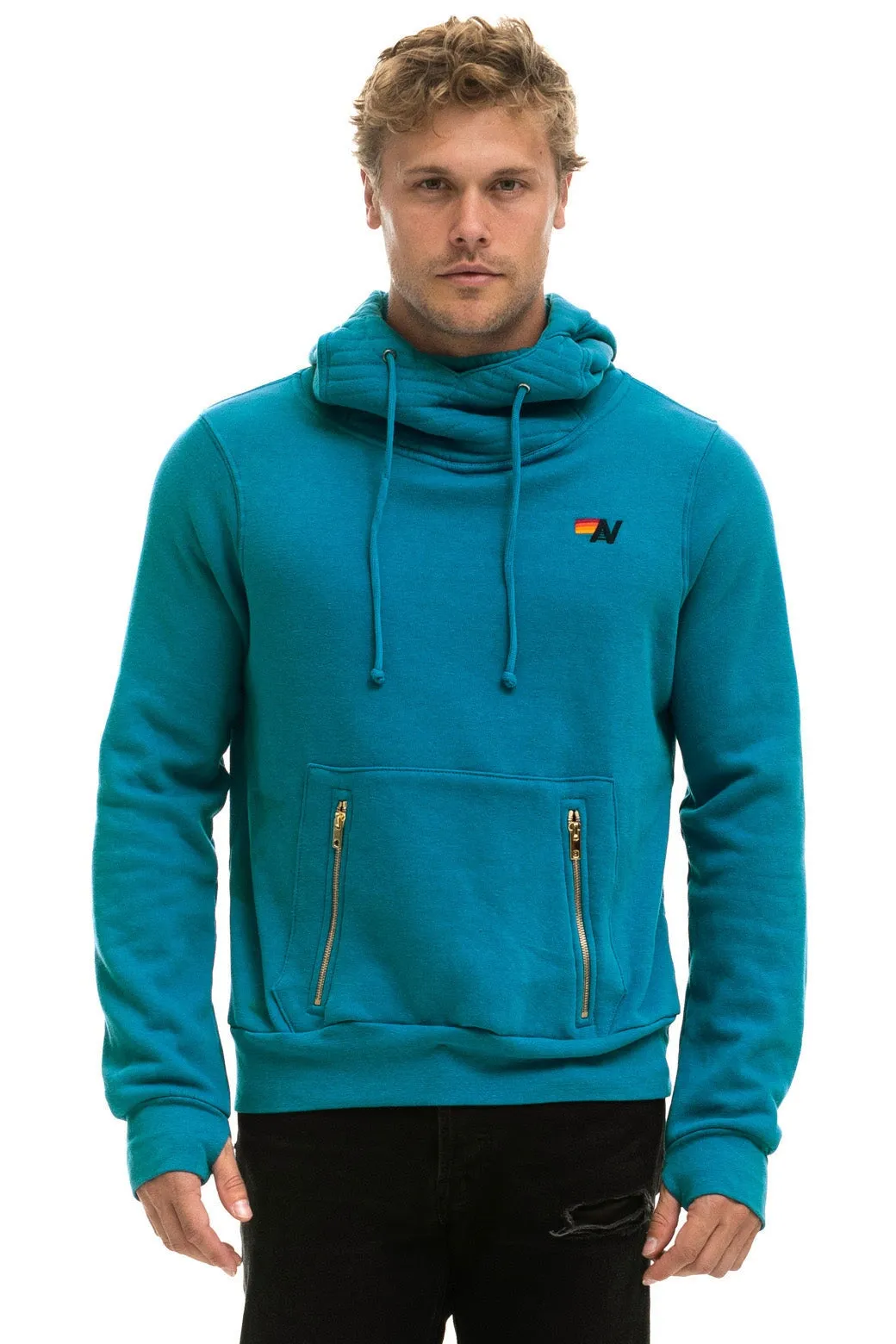 NINJA PULLOVER HOODIE - TEAL sold by Aviator Nation product image thumbnail 2