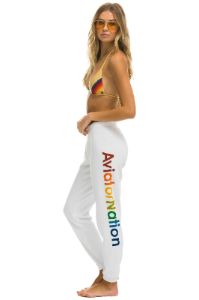 AVIATOR NATION LB - SWEATPANTS WHITE sold by Aviator Nation
