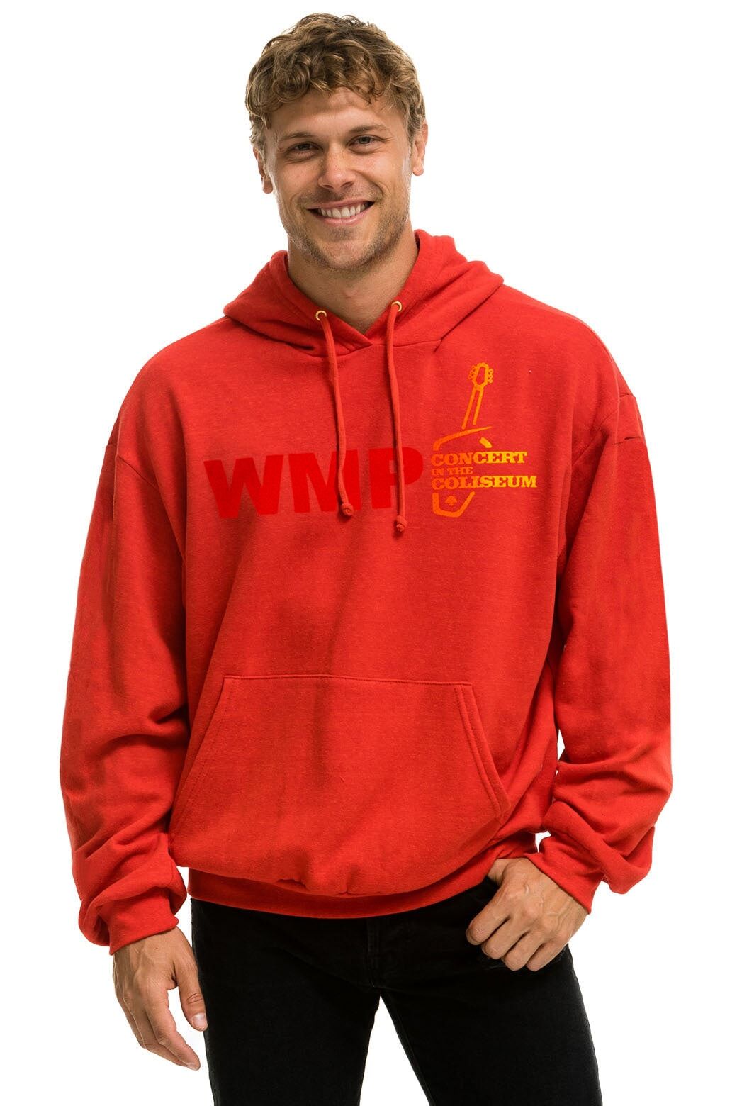 WMPXO 2024 COLISEUM CONCERT RELAXED PULLOVER HOODIE - RED sold by Aviator Nation product image thumbnail 2