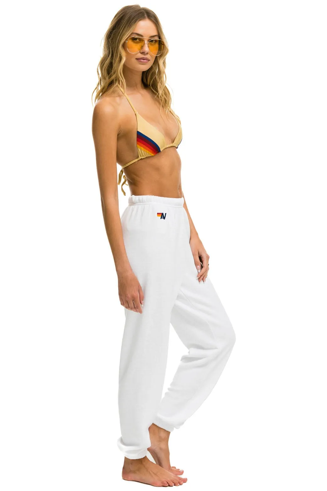 SMILEY SUNSET SWEATPANTS - WHITE sold by Aviator Nation product image thumbnail 4