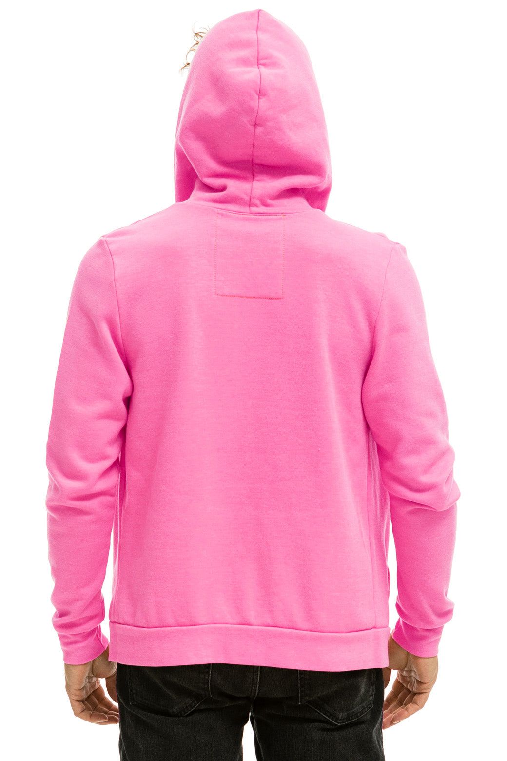 5 STRIPE HOODIE - NEON PINK // NEON RAINBOW sold by Aviator Nation product image thumbnail 4