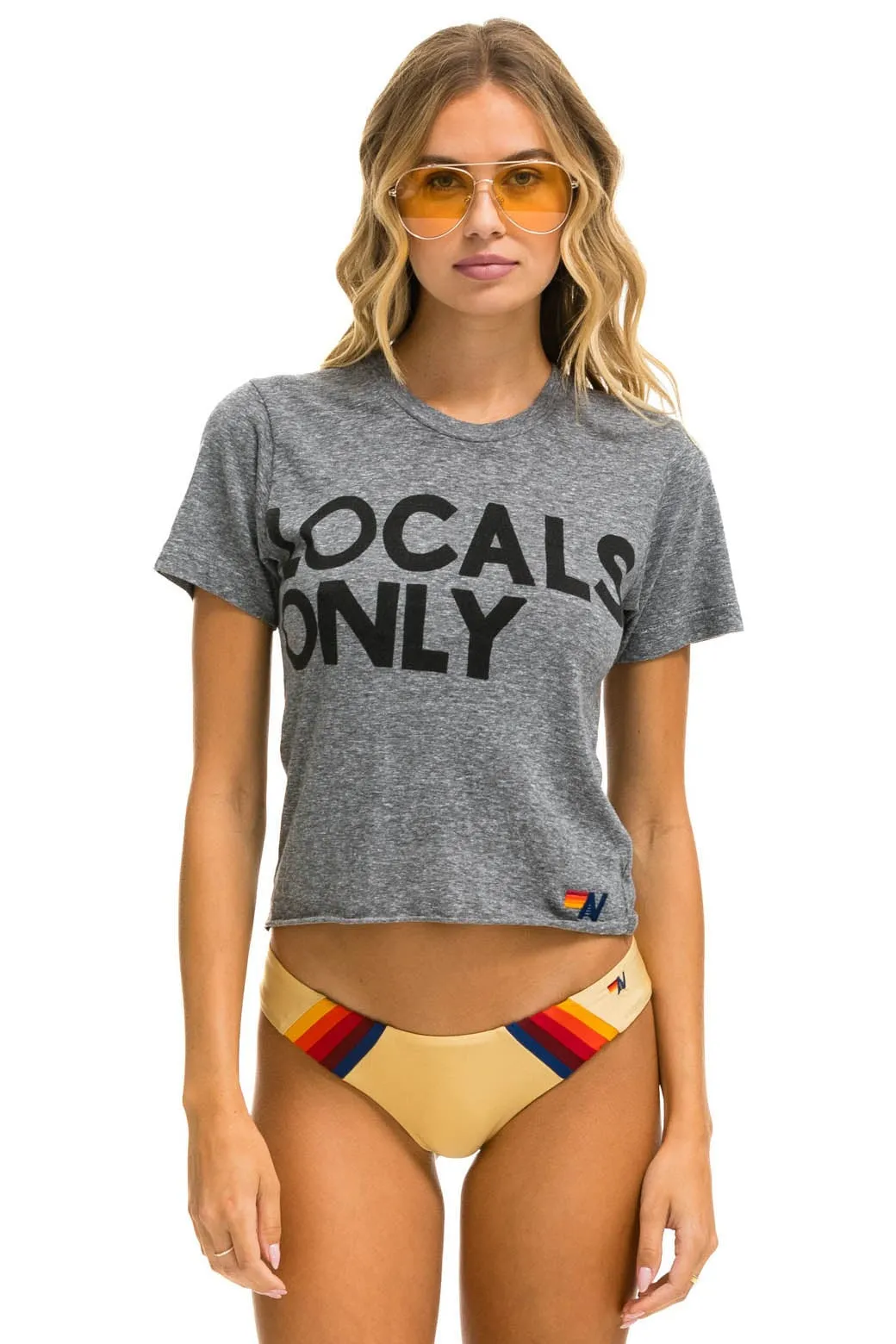 LOCALS ONLY BOYFRIEND TEE - HEATHER GREY sold by Aviator Nation
