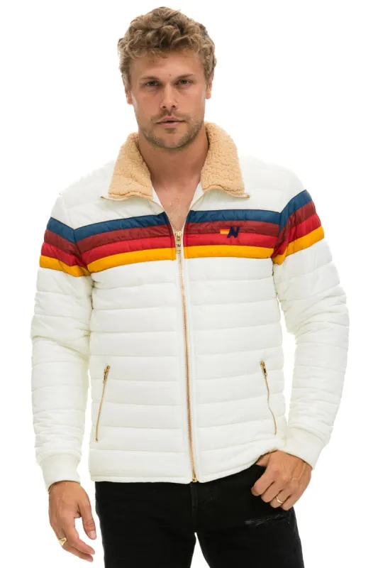 4 STRIPE JACKET -  WHITE sold by Aviator Nation