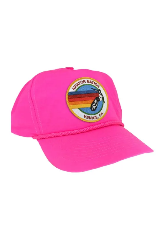 SIGNATURE VENICE VINTAGE NYLON TRUCKER HAT sold by Aviator Nation