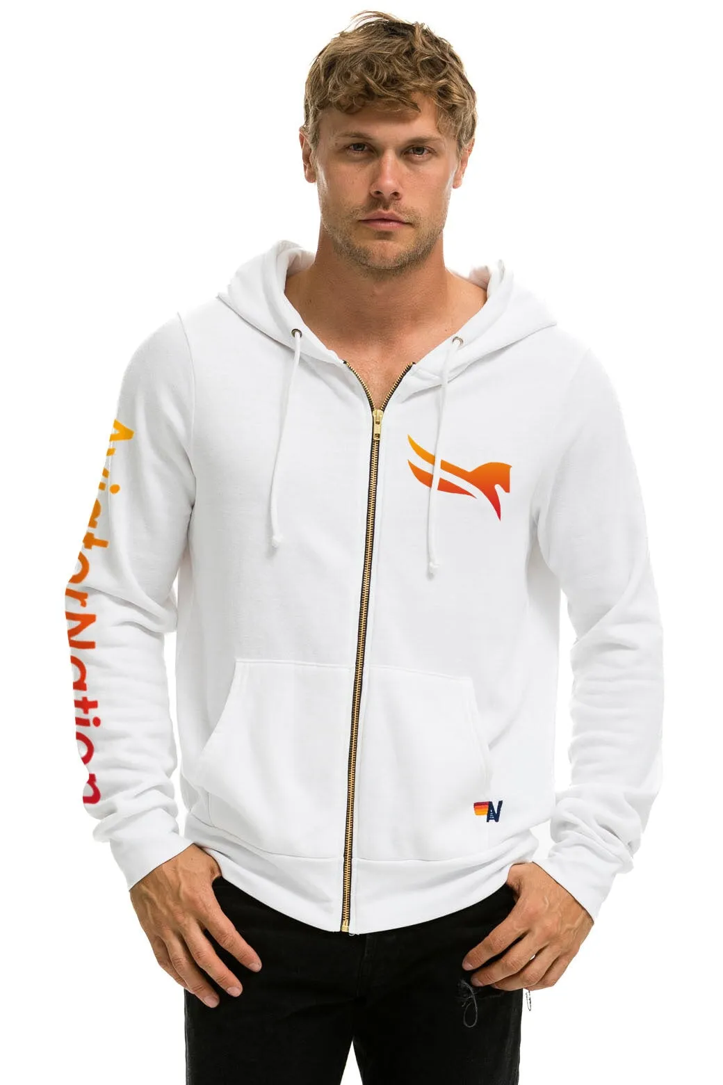 PEGASUS 2024 ZIP HOODIE - WHITE sold by Aviator Nation product image thumbnail 2