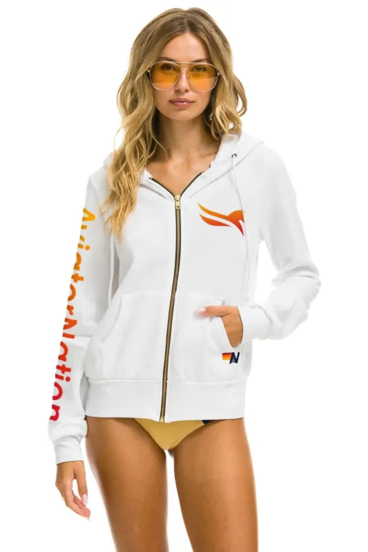PEGASUS 2024 ZIP HOODIE - WHITE sold by Aviator Nation