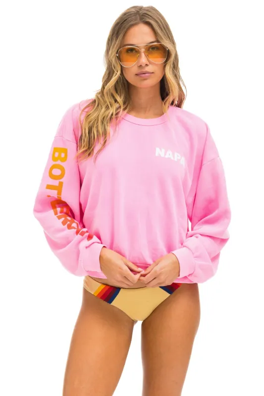BOTTLEROCK 2024 CREW SWEATSHIRT RELAXED - NEON PINK sold by Aviator Nation