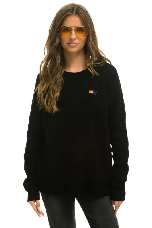 VINTAGE CABIN 2 UNISEX CASHMERE SWEATER - BLACK sold by Aviator Nation