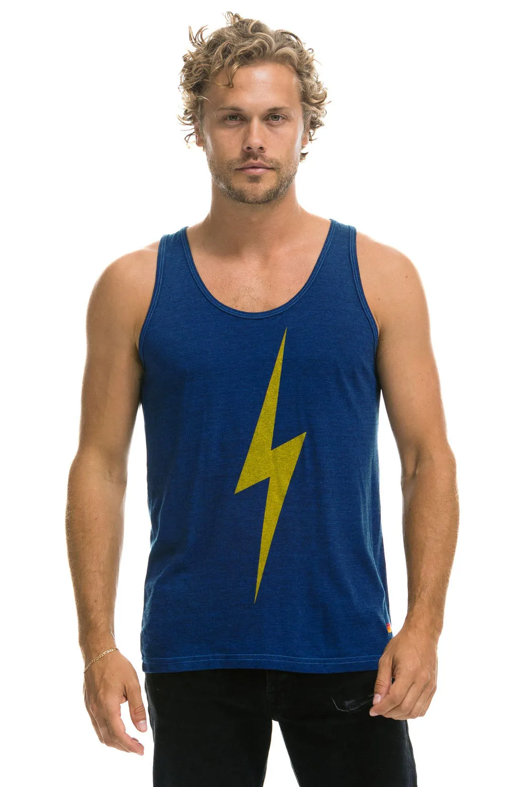 MEN'S BOLT TANK - ROYAL sold by Aviator Nation